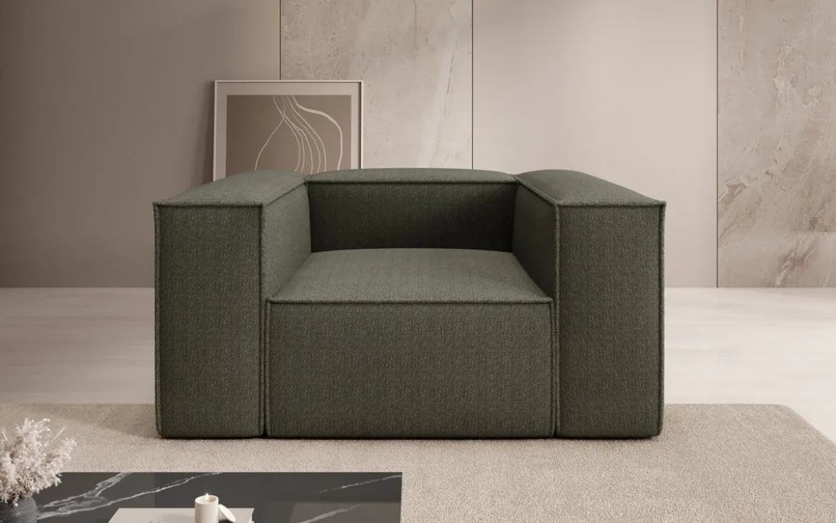 Designer Sofa-Sessel Lesley in Bouclé