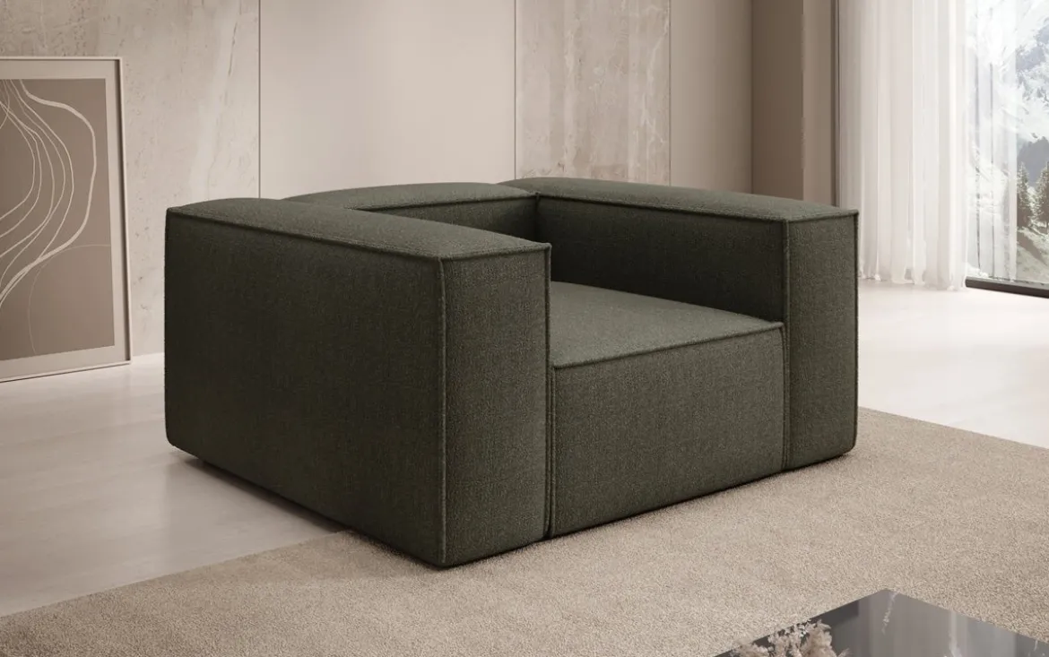 Designer Sofa-Sessel Lesley in Bouclé