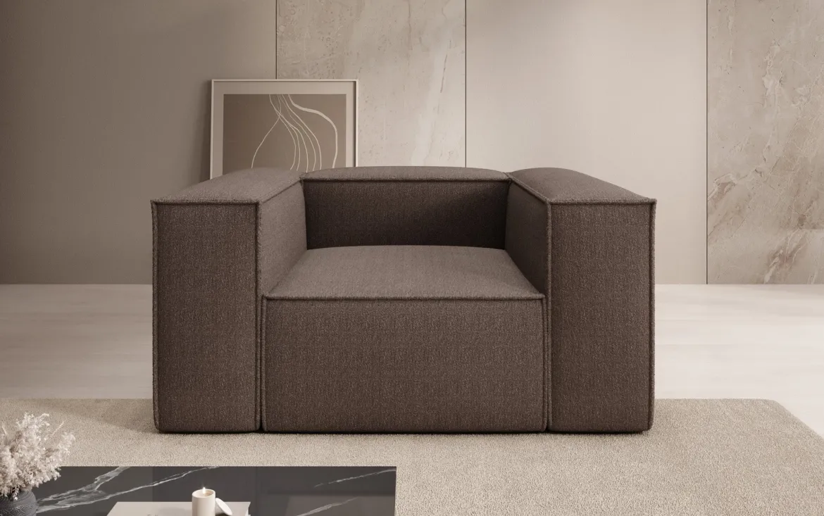 Designer Sofa-Sessel Lesley in Bouclé