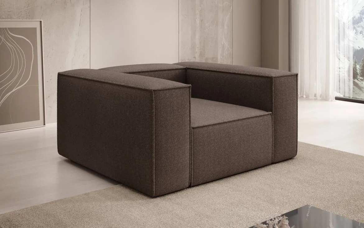 Designer Sofa-Sessel Lesley in Bouclé