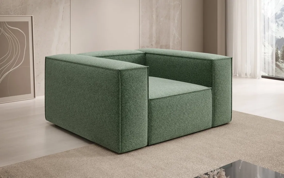 Designer Sofa-Sessel Lesley in Strukturstoff