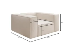 Designer Sofa-Sessel Lesley in Strukturstoff