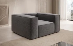 Designer Sofa-Sessel Lesley in Strukturstoff