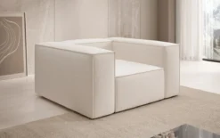 Designer Sofa-Sessel Lesley in Strukturstoff