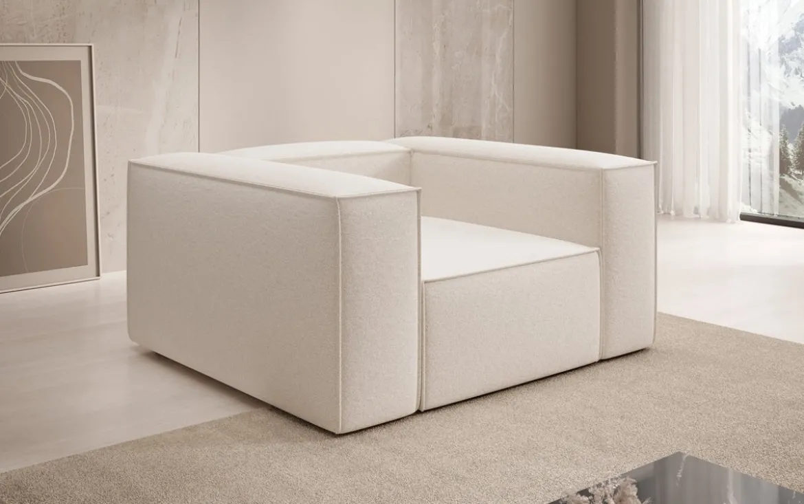 Designer Sofa-Sessel Lesley in Strukturstoff