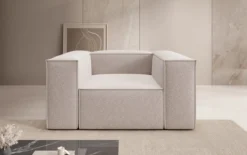 Designer Sofa-Sessel Lesley in Strukturstoff