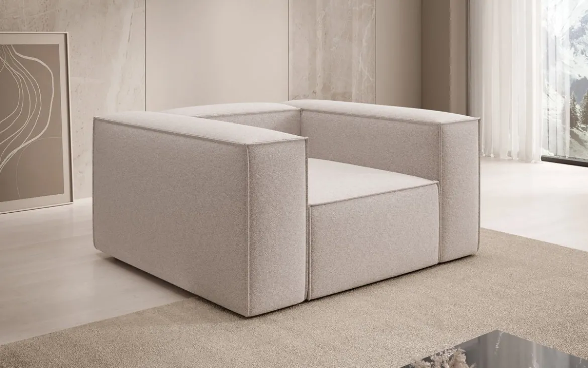 Designer Sofa-Sessel Lesley in Strukturstoff