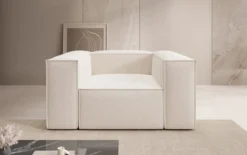 Designer Sofa-Sessel Lesley in Strukturstoff