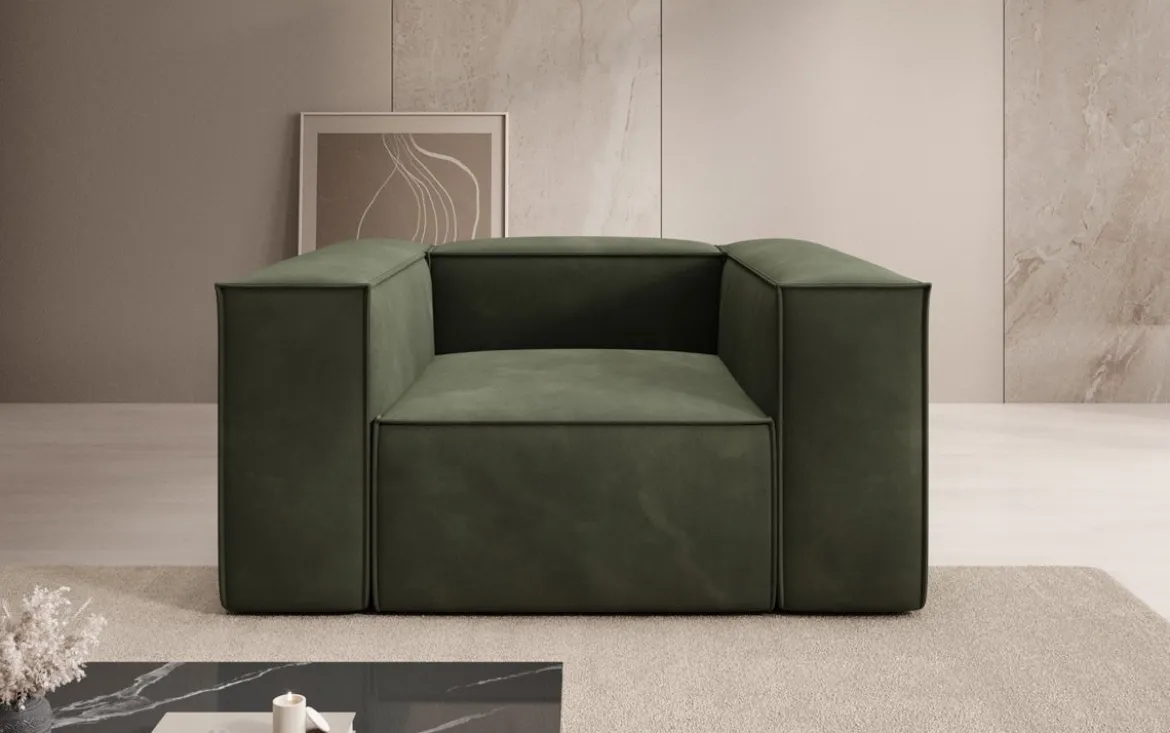 Designer Sofa-Sessel Lesley in Samt