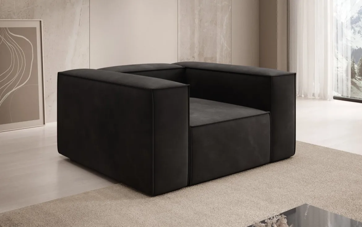 Designer Sofa-Sessel Lesley in Samt