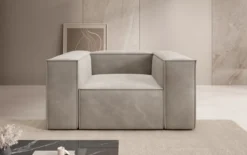 Designer Sofa-Sessel Lesley in Samt