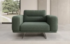 Designer Sofa-Sessel Torino mit Armlehnen in Bouclé