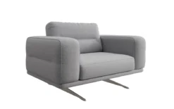 Designer Sofa-Sessel Torino mit Armlehnen in Bouclé