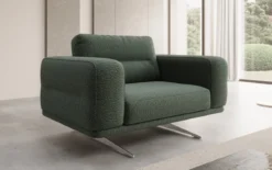 Designer Sofa-Sessel Torino mit Armlehnen in Bouclé