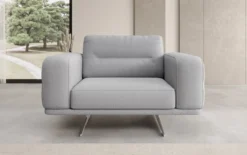 Designer Sofa-Sessel Torino mit Armlehnen in Bouclé