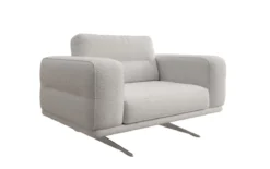 Designer Sofa-Sessel Torino mit Armlehnen in Bouclé