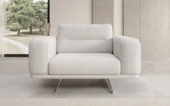 Designer Sofa-Sessel Torino mit Armlehnen in Bouclé