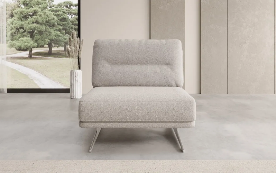 Designer Sofa-Sessel Torino ohne Armlehnen in Bouclé