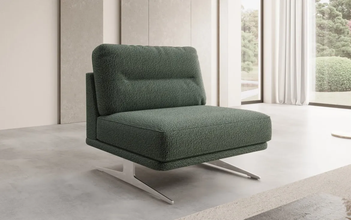 Designer Sofa-Sessel Torino ohne Armlehnen in Bouclé