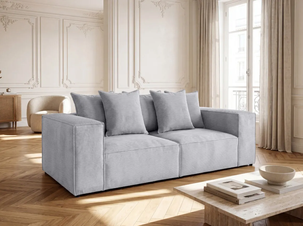 Designer Sofa 3 Sitzer Largo in Cord