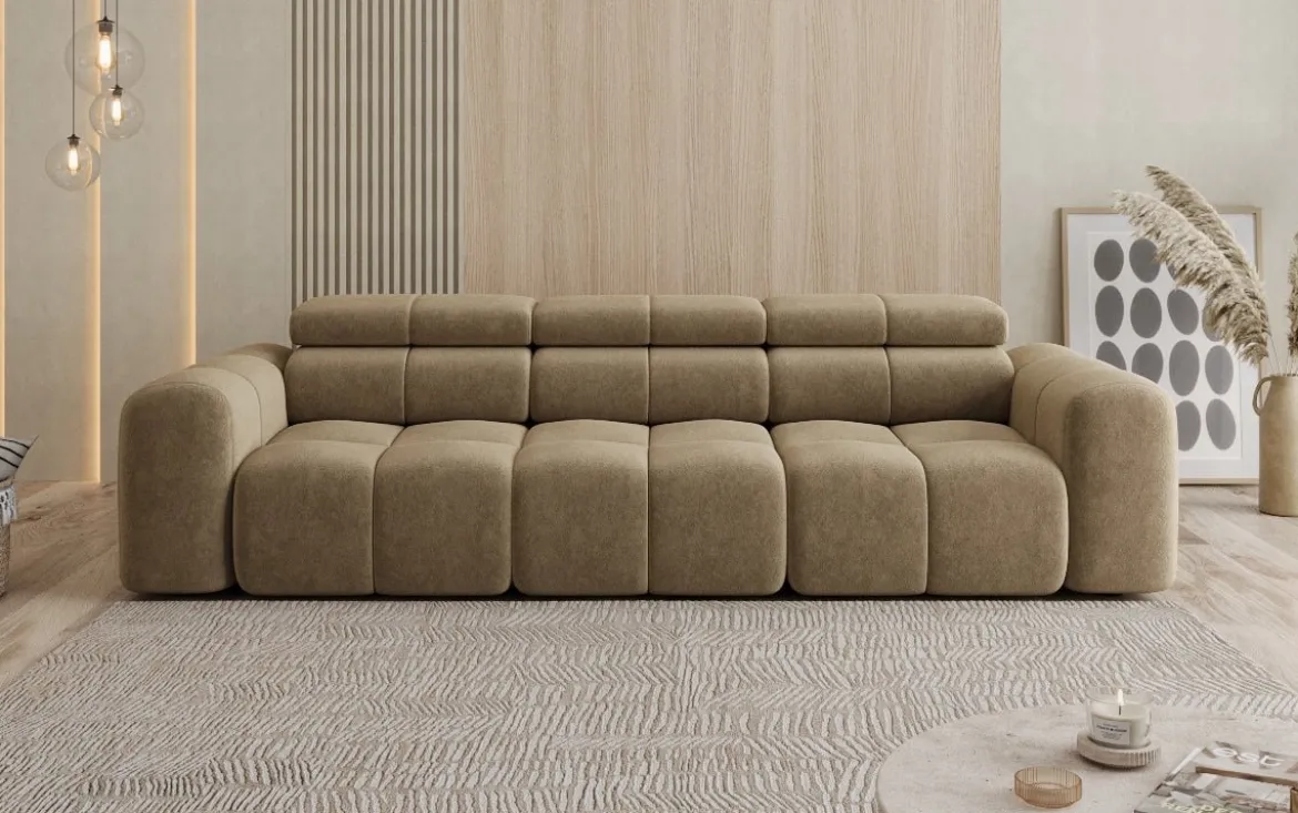 Designer Sofa 3 Sitzer Mia in Chenille