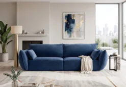 Designer Sofa 3 Sitzer Nuvola in Samt