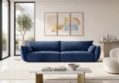 Designer Sofa 4 Sitzer Nuvola in Samt