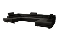 Designer Sofa Taormina mit Schlaf- und Klappfunktion in Bouclé