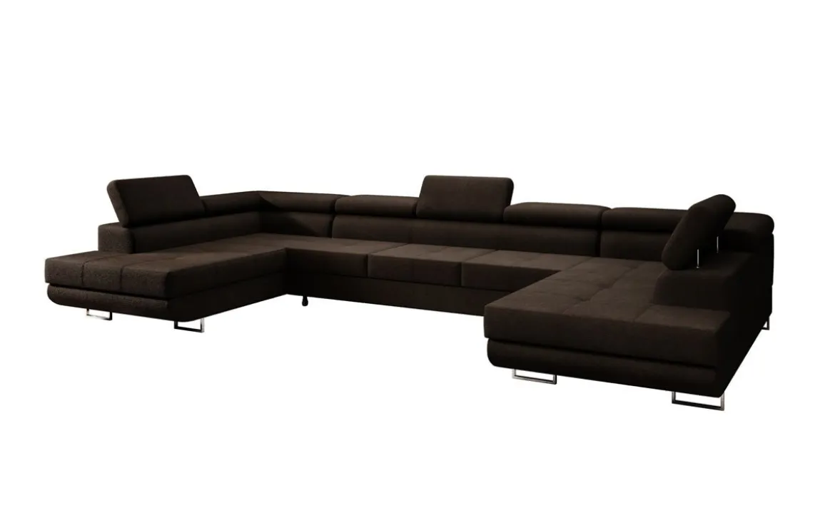 Designer Sofa Taormina mit Schlaf- und Klappfunktion in Bouclé