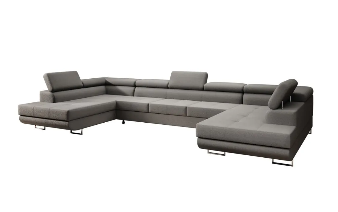 Designer Sofa Taormina mit Schlaf- und Klappfunktion in Bouclé