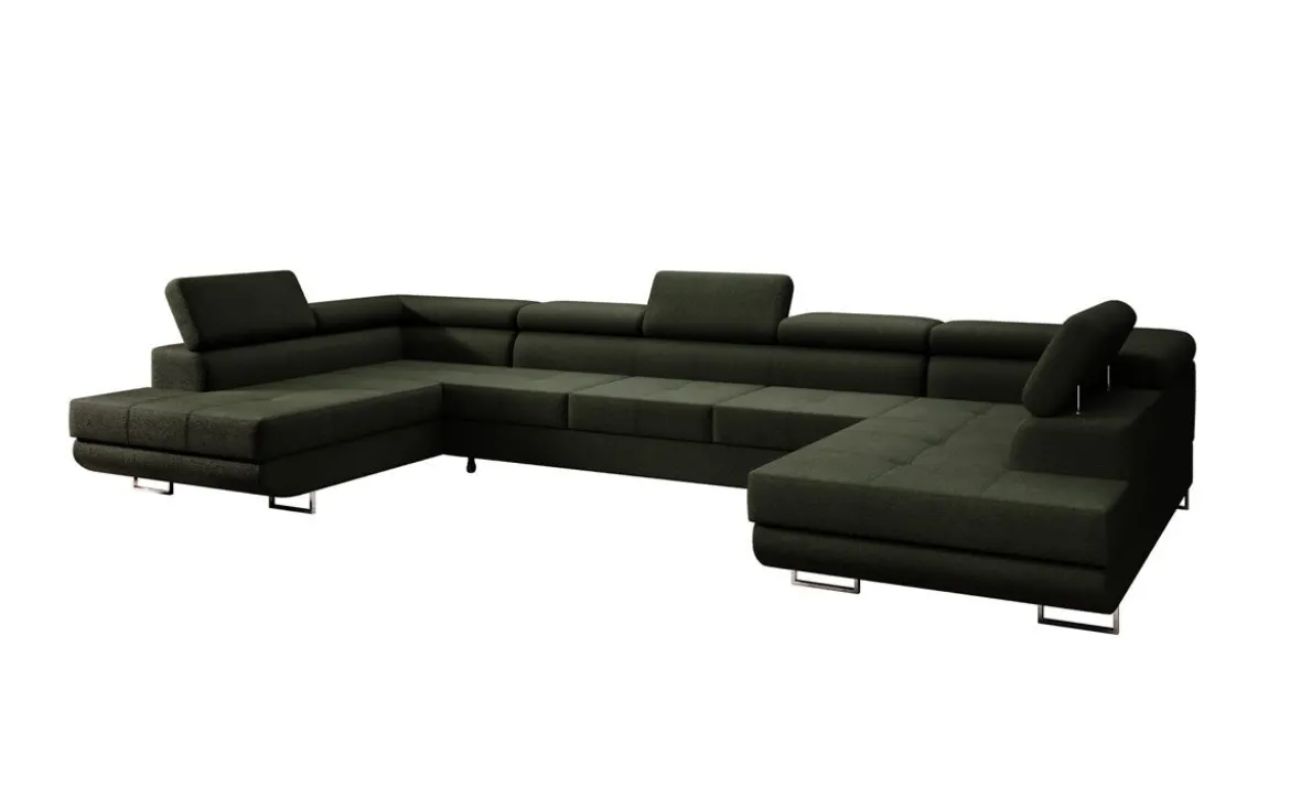 Designer Sofa Taormina mit Schlaf- und Klappfunktion in Bouclé