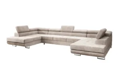 Designer Sofa Taormina mit Schlaf- und Klappfunktion in Cord