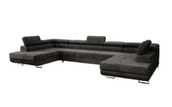 Designer Sofa Taormina mit Schlaf- und Klappfunktion in Cord