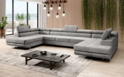 Designer Sofa Taormina mit Schlaf- und Klappfunktion in Samt