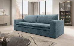 Designer Sofa Tilo mit Schlaf- und Klappfunktion aus Cord