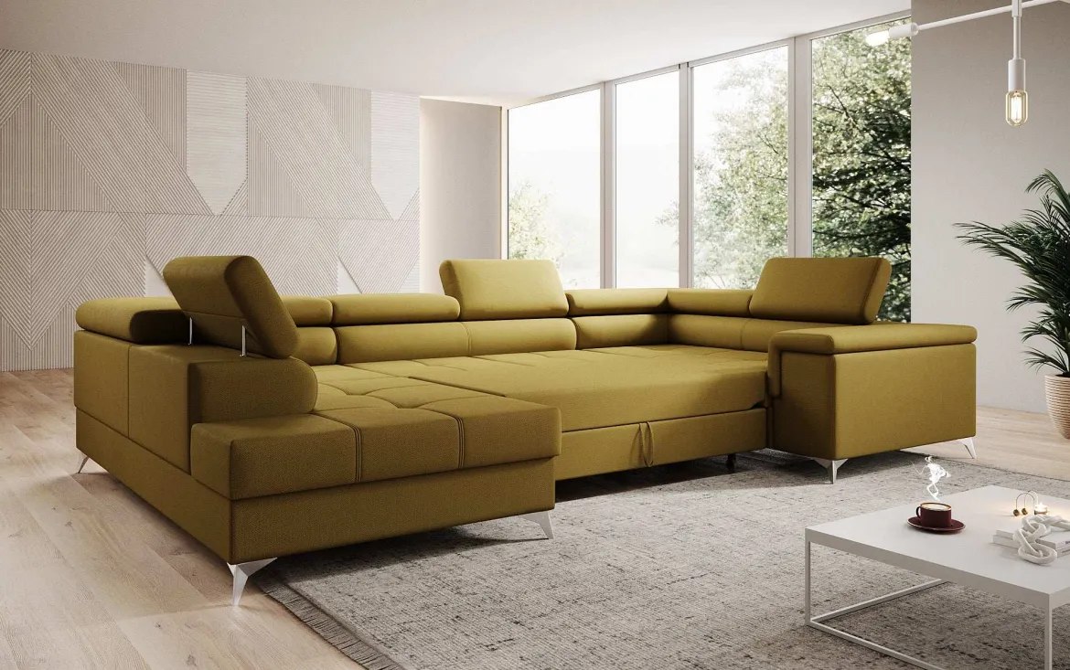 Designer Sofa Torino mit Schlaf- und Klappfunktion