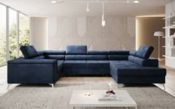 Designer Sofa Torino mit Schlaf- und Klappfunktion