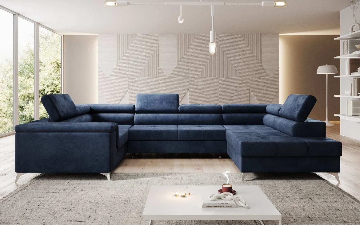 Designer Sofa Torino mit Schlaf- und Klappfunktion
