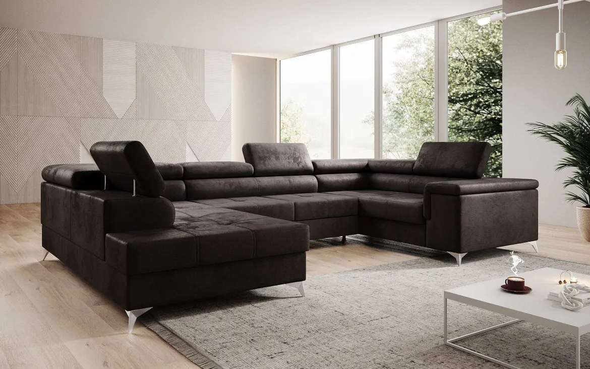 Designer Sofa Torino mit Schlaf- und Klappfunktion