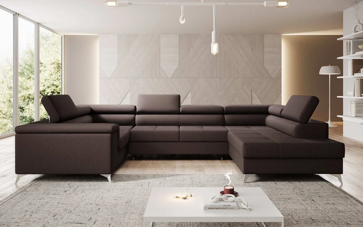 Designer Sofa Torino mit Schlaf- und Klappfunktion