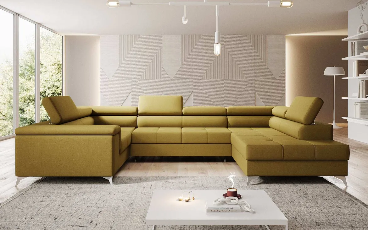 Designer Sofa Torino mit Schlaf- und Klappfunktion