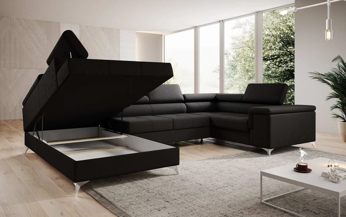 Designer Sofa Torino mit Schlaf- und Klappfunktion