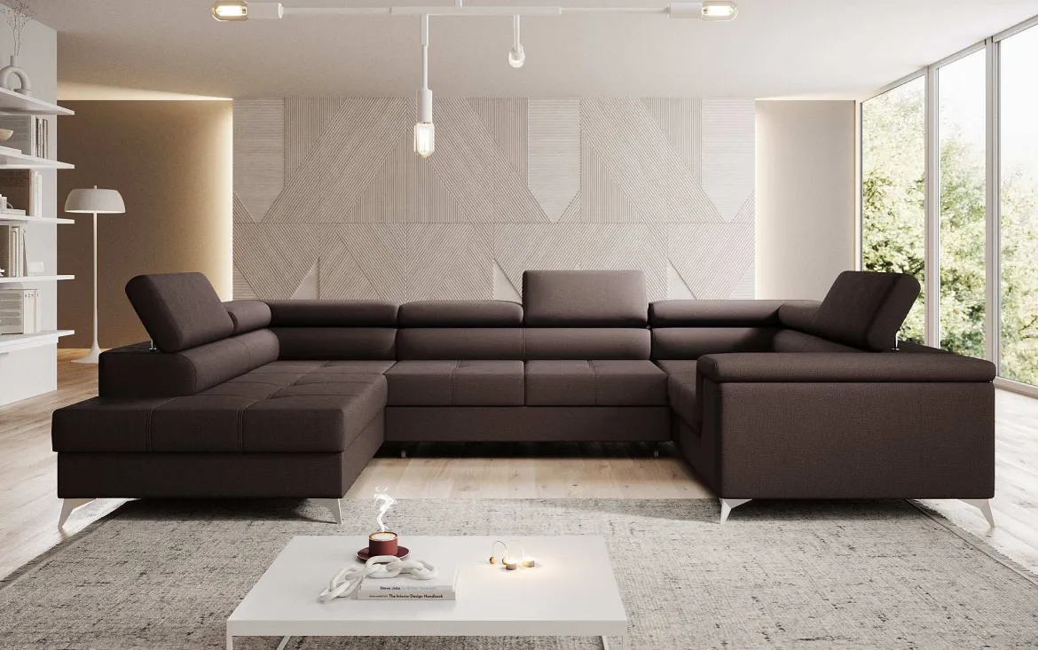Designer Sofa Torino mit Schlaf- und Klappfunktion