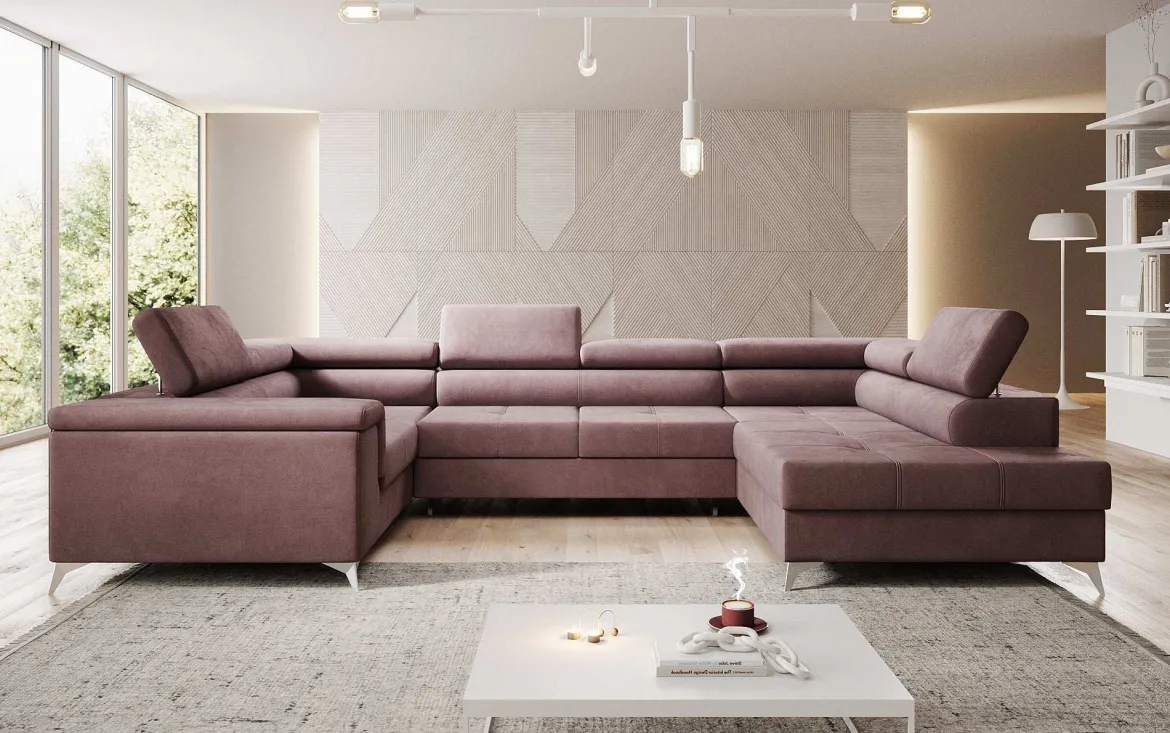 Designer Sofa Torino mit Schlaf- und Klappfunktion