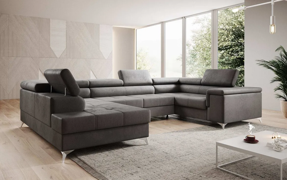 Designer Sofa Torino mit Schlaf- und Klappfunktion