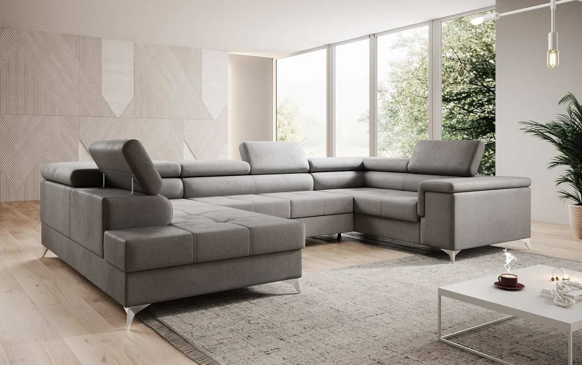Designer Sofa Torino mit Schlaf- und Klappfunktion