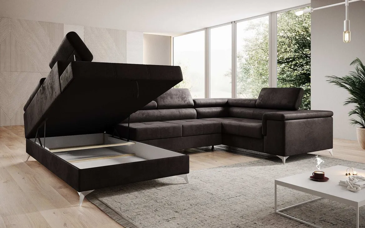 Designer Sofa Torino mit Schlaf- und Klappfunktion