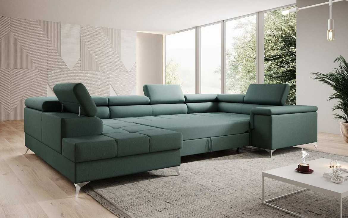 Designer Sofa Torino mit Schlaf- und Klappfunktion