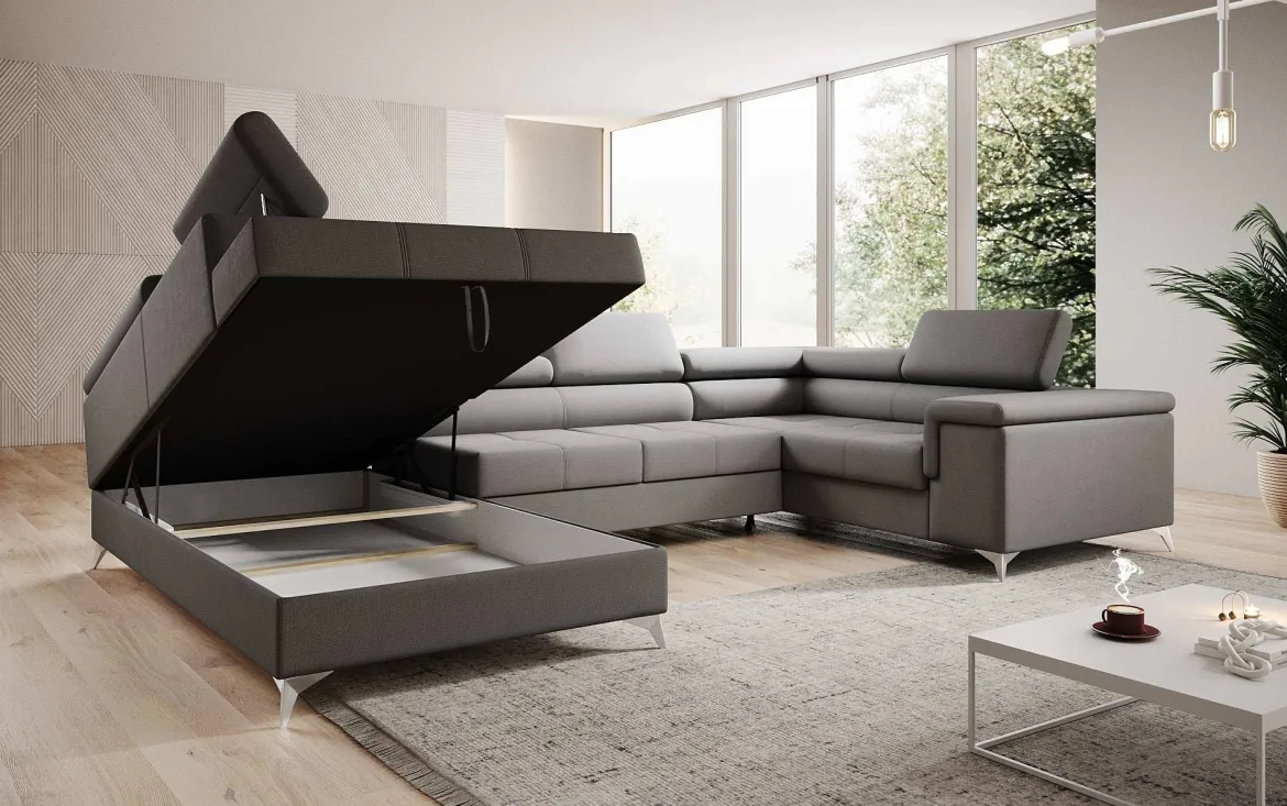 Designer Sofa Torino mit Schlaf- und Klappfunktion