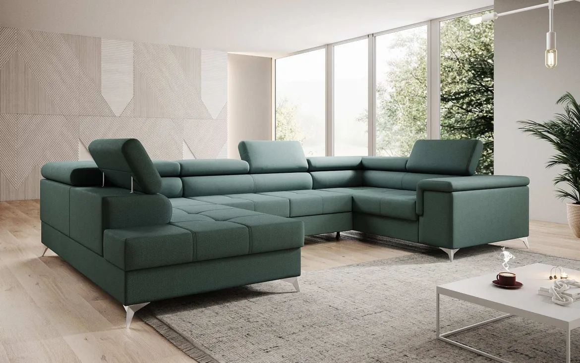 Designer Sofa Torino mit Schlaf- und Klappfunktion